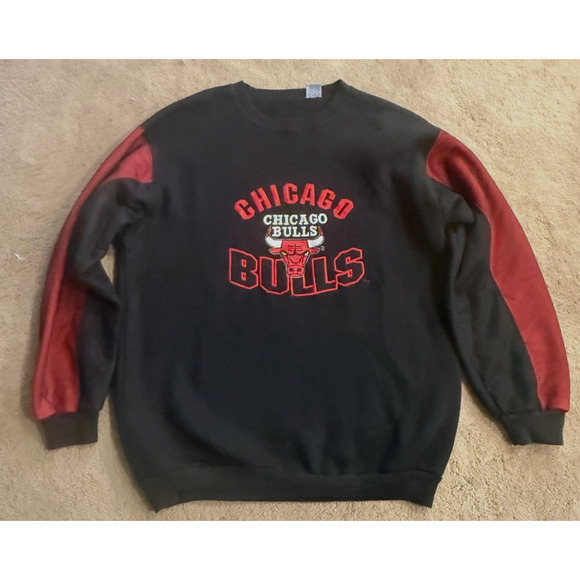 Vintage Chicago Bulls Sweatshirt Mens 90s NBA Embroidered Size XL - Picture 1 of 8
